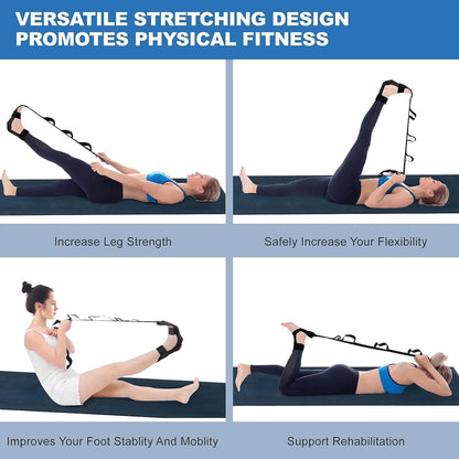 Foot Stretcher Strap for Plantar Fasciitis and Calf Stretching | Hamstring Relief, Achilles Tendonitis, Yoga Exercise, Leg Stretcher Belt, Ligament Stretching