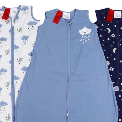 Yoofoss Baby Sleep Sack 0-6 Months Wearable Blanket for Babies 100% Organic Cotton 2-Way Zipper TOG 0.5 Toddler Sleeping Sack 3 Pack, Sleep Sacks