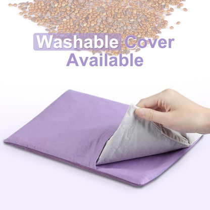 SuzziPad Heating Pad Microwavable for Reduce Discomfort with Washable Cover, 7 x12 Reusable Heat Pads for Shoulder, Belly, Elbow, Knee, Moist Heated Pack, Sore Muscle, Soothing Fatigue, Purple | Removable Cover Design, Long Lasting Moist Heat, Portable