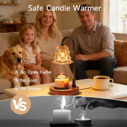 Candle Warmer Lamp with Timer & Dimmer, Electric Wax Melter for Jar Candles, Safe Flameless Candle Warmer Light for Bedroom, Home Decor & Gift