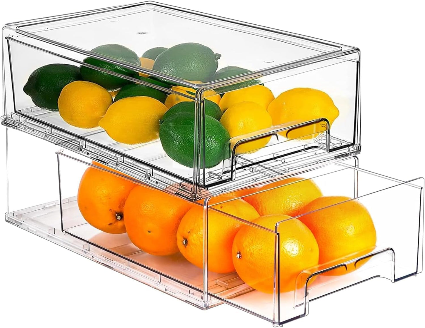 5 Pack Fruit Storage Containers for Fridge,Produce Container for Fridge with Removable Colanders,Leakproof Refrigerator Organizers and Storage for Produce Berry Vegetable Salad Meat Food Keep Fresh