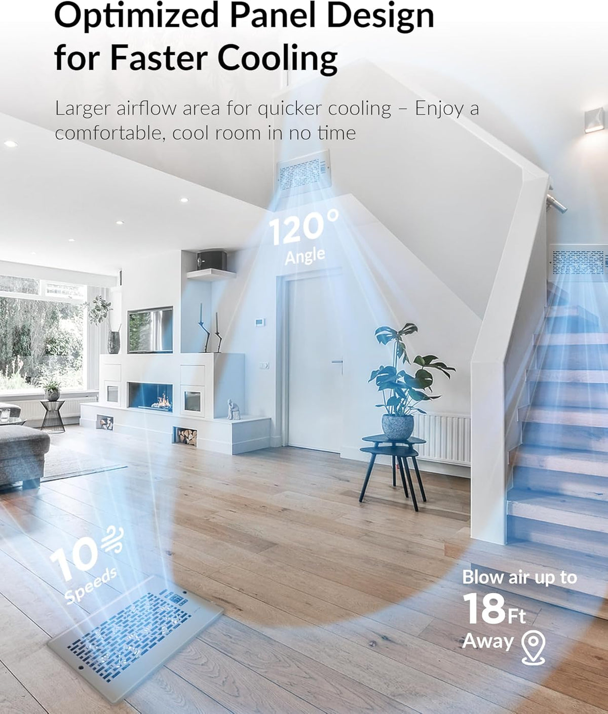 Howeall 4" x 10" Super Quiet Register Booster Fan - Upgrade Smart Register Vent with Ionizer and Dual Intelligent Thermostat Control - Heating Cooling Vent Fan Booster - Charleston Design (ORB)