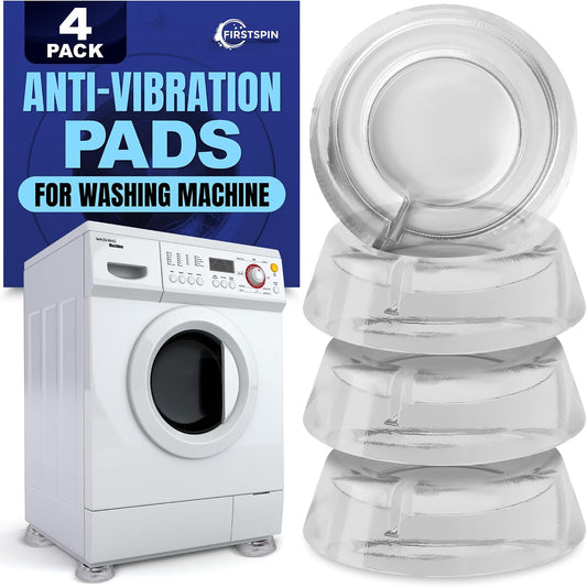 Anti Vibration Pads for Washing Machine – 4 Pack Silicone Washer Anti Vibration Pads Stabilizer Feet, Fits Round Feet up to 1.65”, Shock & Noise Reduction Washing Machine Pads
