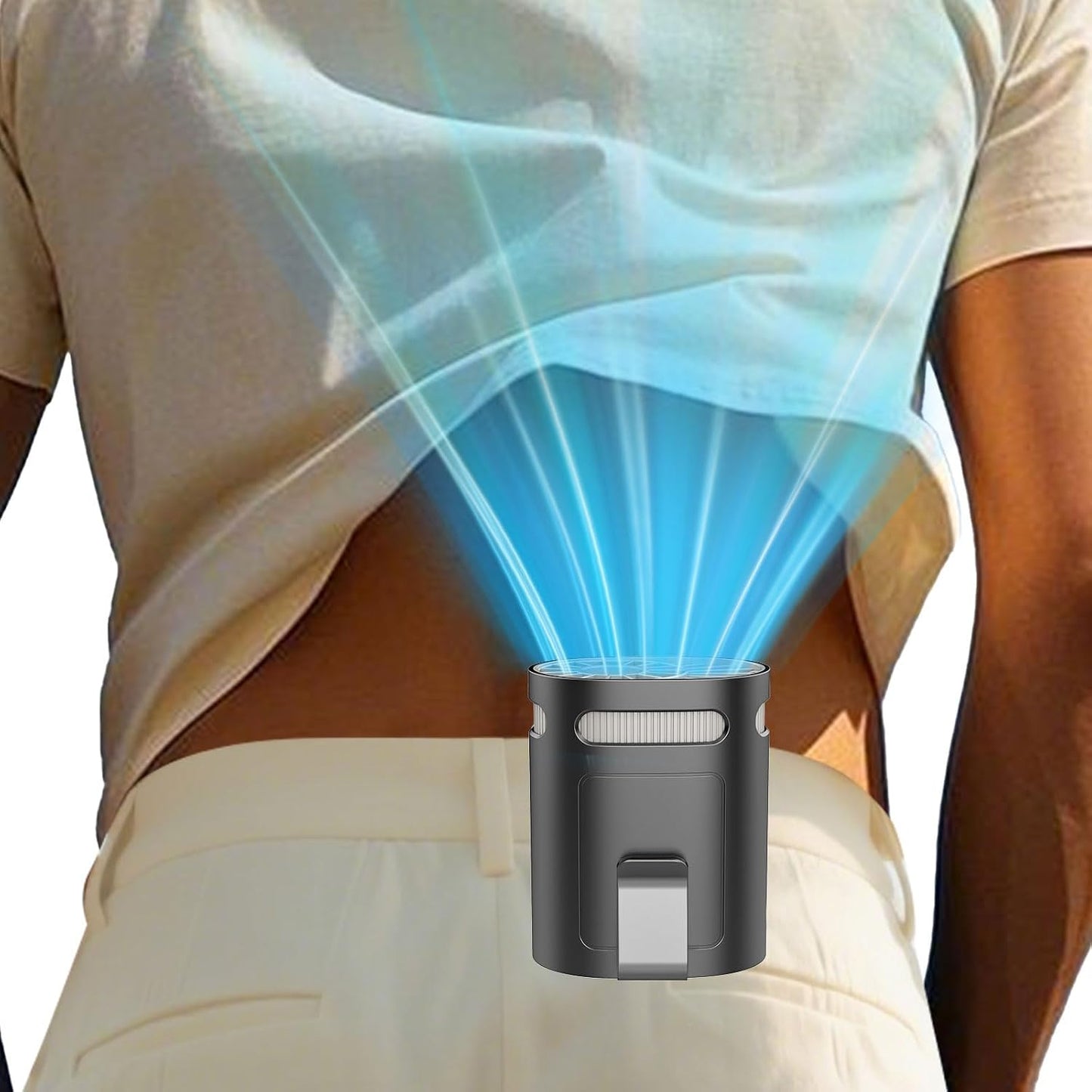 Neck Fan with Cooling Plate-24H Quiet Powerful Fans that Blow Cold Air-5 Speed&Power LED Display-USB 5500mAh Bladeless Wearable Personal AC Cooler for Women,Men,Kids,Travel,Outside,Indoor White
