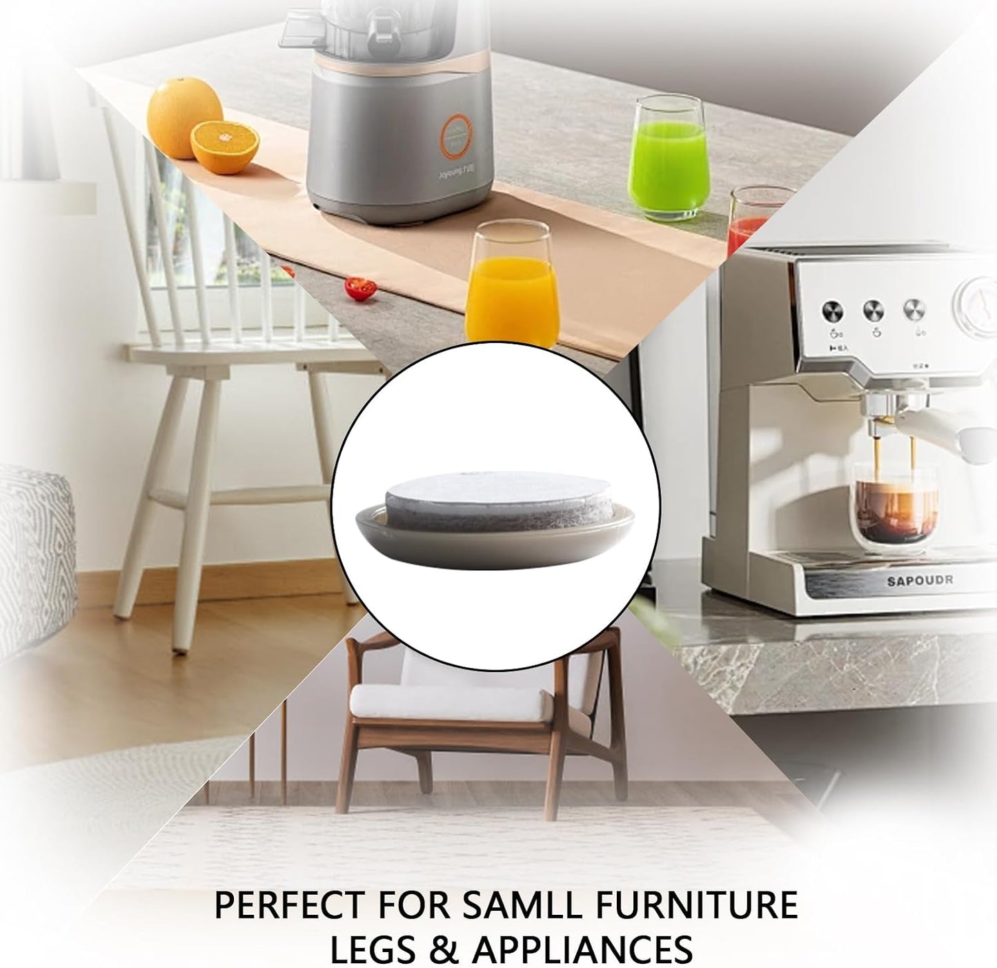 Self-Adhesive Furniture Sliders for Carpets, Furniture Moving Pads (36Pcs) 1-3/4" Furniture Mover Glides, Self Sticks Carpet Furniture Carrier - Move Any Item Quickly and Easily!