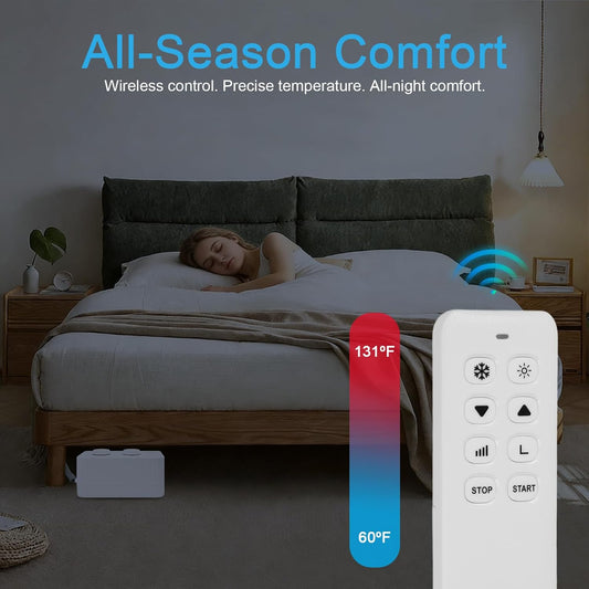Water-Cooled Heating Mattress with Remote Control, Suitable for Those who Sweat at Night, enhances the Cool Sleep Experience, with a Temperature Range of 60°F to 131°F (Size 80 * 180CM)