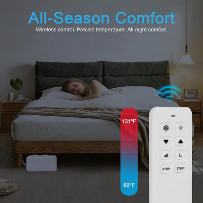 Upgraded Version Water-Cooled Bed Cooling System - Elegant & Compact Bed Cooler for Hot Sleepers, Deep, Restorative Sleep - Dual-Sided Cooling Mattress Pad & Precise Temperature Control（80 * 180 CM）