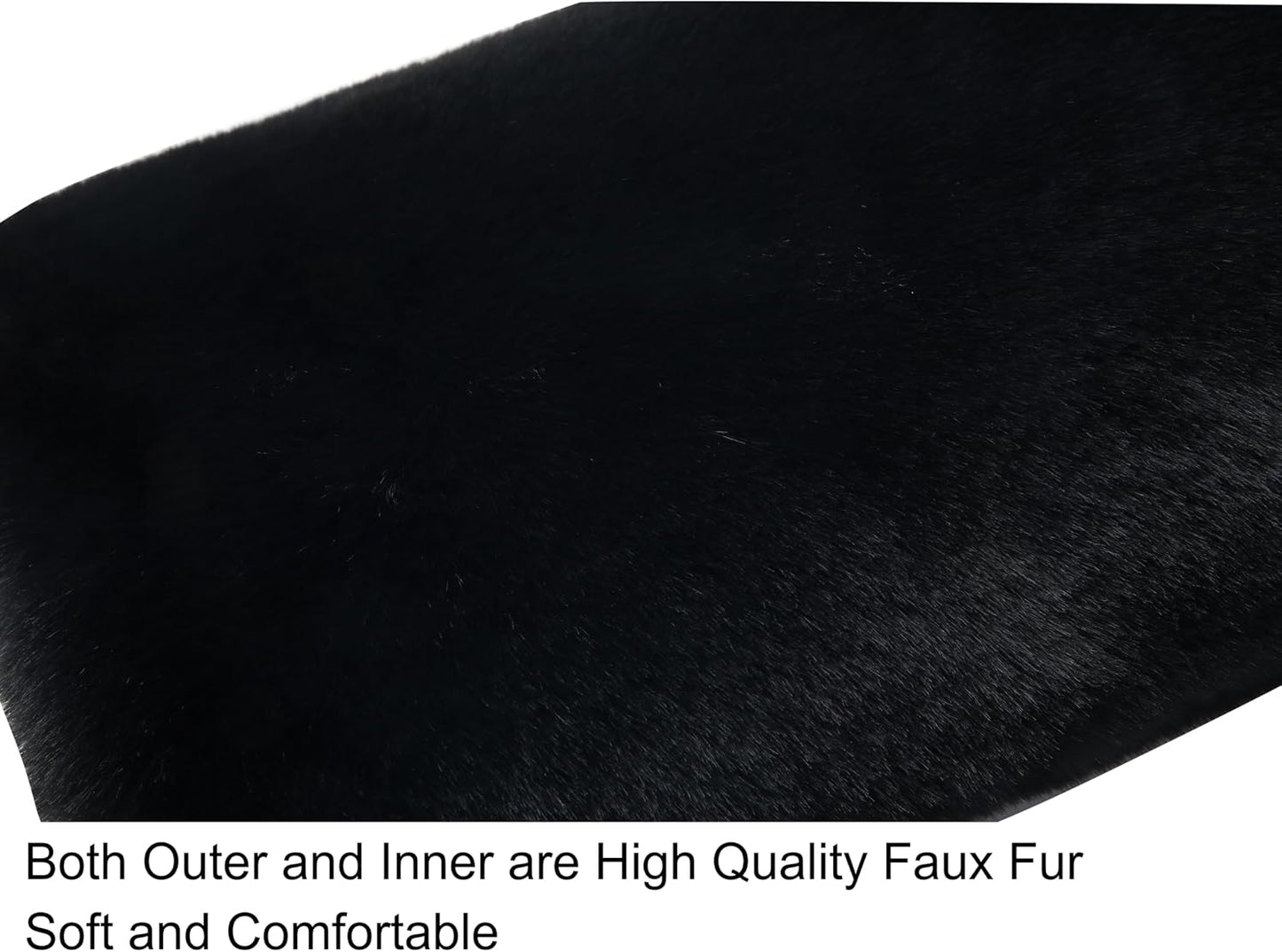 Faux Fur Hand Muff for Women Winter Hand Warm Warmer with PU Leather Strap