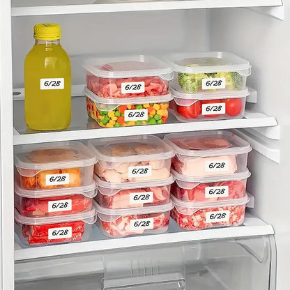 MaxGear 1000 Removable Freezer Labels 1x2 Inch | Waterproof Oil Resistant Stickers, No Residue for Food Containers, Pantry Jars, Organization Meal Prep, 1 Roll