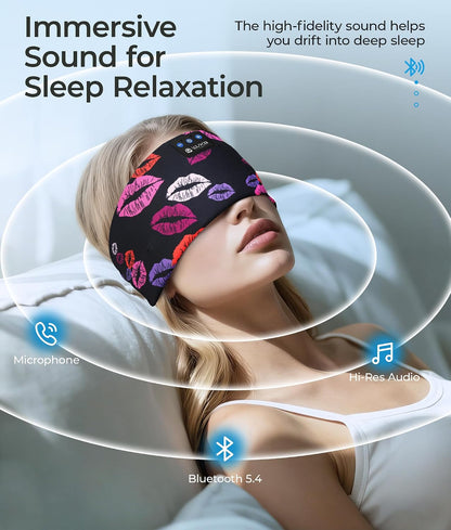 LOVE EYE Sleep Sport Headphones Wireless Bluetooth 5.4 Headband Headphone