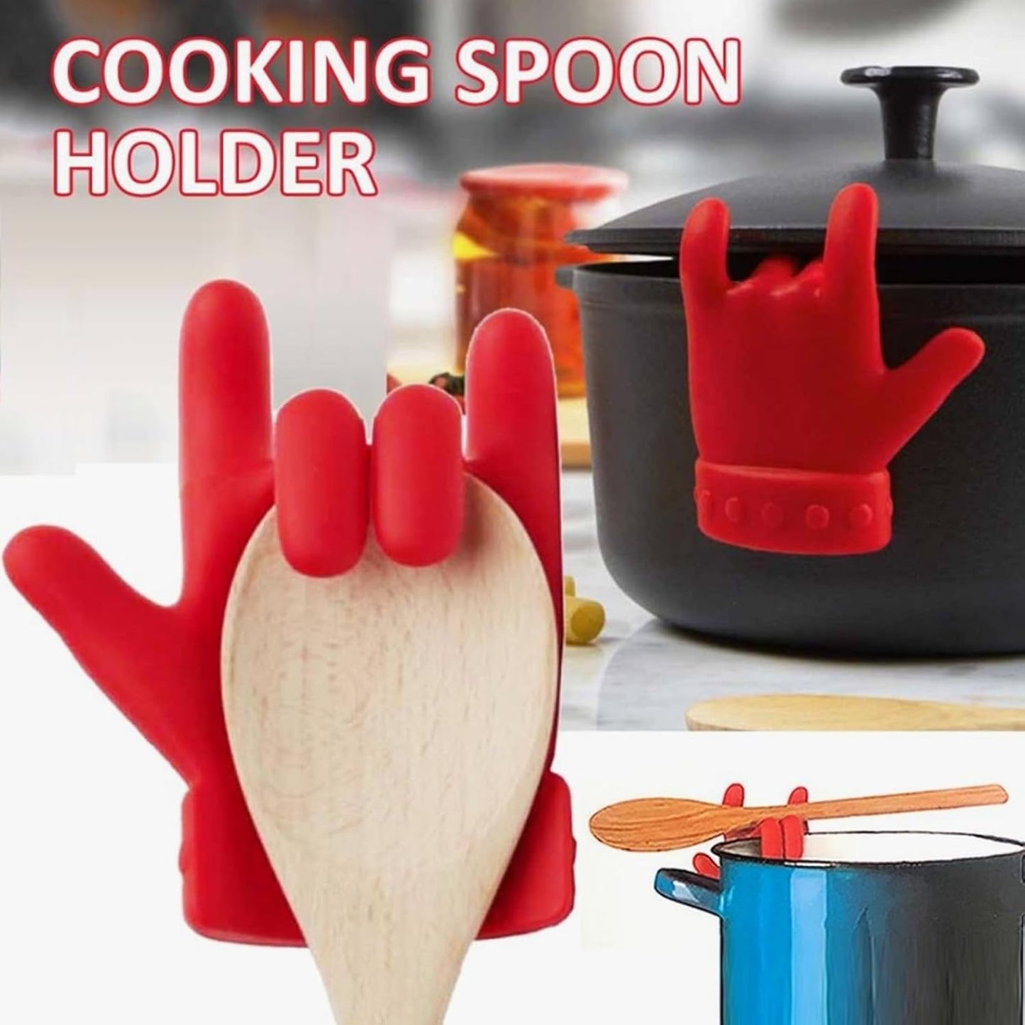 Pot Lid Lifter Spill Proof Pot Lid Lifter, Silicone Pot Lid Lifter, Pan Pot Lid Lifter Kitchen Tool Decoration Cute pot lid holder for Soup Pot Kitchen Restaurant 2 Pcs