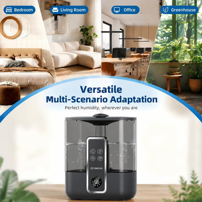 FLYMOON Top Fill 5L Cool Mist Humidifiers with 28dB | Tuya App & Touch Control, Auto-Off, 12H Timer, 50 Hour Runtime, Ultra-fine Mist, Ideal for Bedrooms