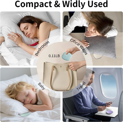 Under Pillow Speaker for Sleeping, Pillow Speaker for Sleeping with White Noise &Timer, Wireless Sleep Aid with Stereo Bass Private Sleep Headphones for Side Sleepers-Light Purple