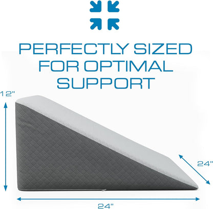 Kolbs Leg Elevation Pillow for After Surgery | Flat Top Bed Wedge Bolster Pillow for Legs | Foot, Knee, Ankle Elevation Post Surgery (Flat Top 7" Height)