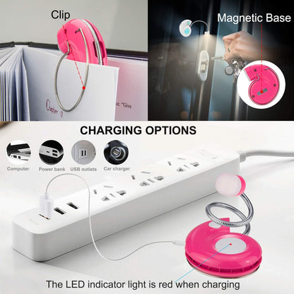 Kids Rechargeable Book Light, Clip on Reading Light for Kid, Kids Reading Lights, Amber Book Light for Reading in Bed, 2 Lighting Modes, Blue Light Blocking, Bookmark Light for Bookworms-Green