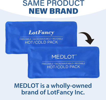 LotFancy Gel Ice Packs, 2pc Reusable Hot Cold Pack for Therapy, Heating Cooling Gel Pad, Pain Relief for Face, Head, TMJ, Wisdom Teeth, Oral Facial Surgery, Sport Injuries, Migraine, Muscle Joint