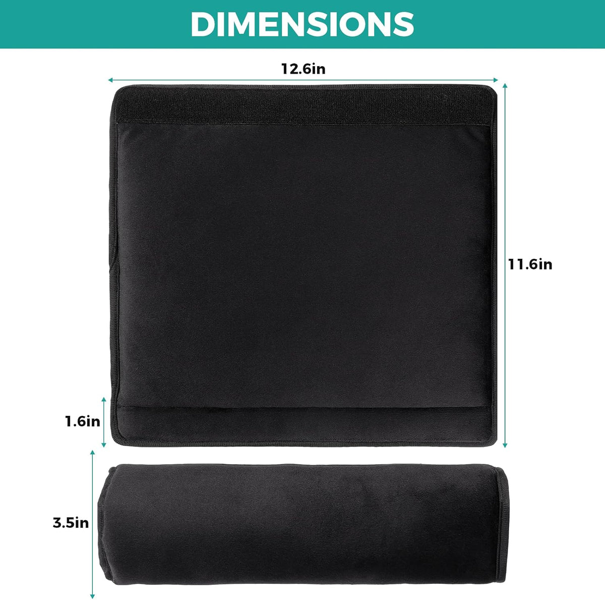 lefeke 2 Pack Wheelchair armrest Pads - Soft Velvet Foam armrest Covers for wheelchairs, Office Chairs and armchairs, etc., Effectively relieves arm Pressure and Prevents Soreness (Blue)