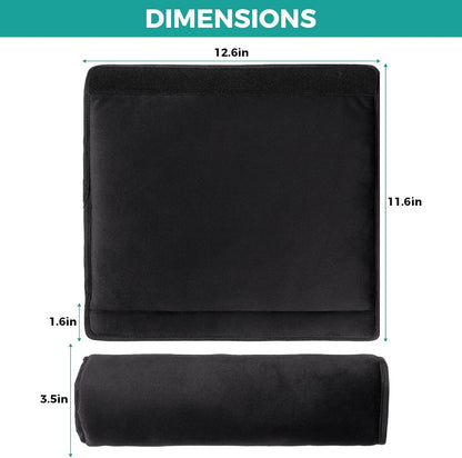 lefeke 2 Pack Wheelchair armrest Pads - Soft Velvet Foam armrest Covers for wheelchairs, Office Chairs and armchairs, etc., Effectively relieves arm Pressure and Prevents Soreness (Blue)