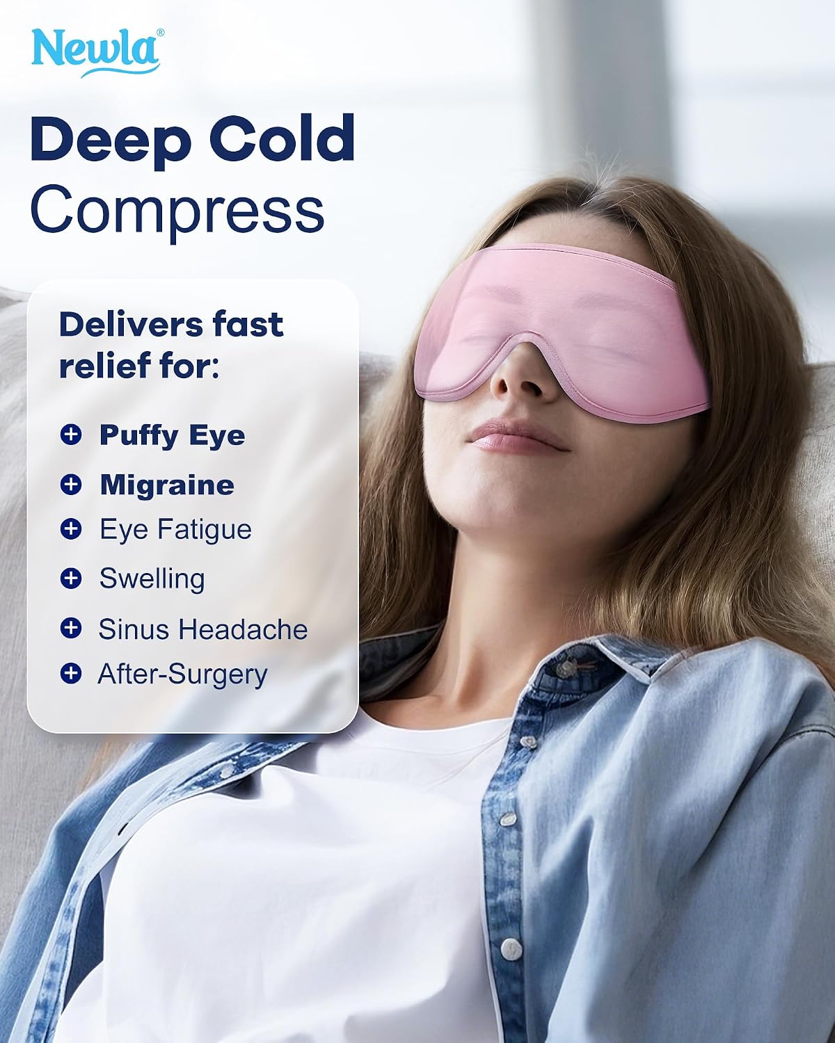 Cooling Gel Eye Mask for Puffy Eyes, Larger Full-Eye Contour Cold Compress | Ice-Cold Gel Therapy, Forehead & Upper Cheek Cooling Relief, Reusable Ice Pack for Eyes, FSA Eligible Items HSA, Black