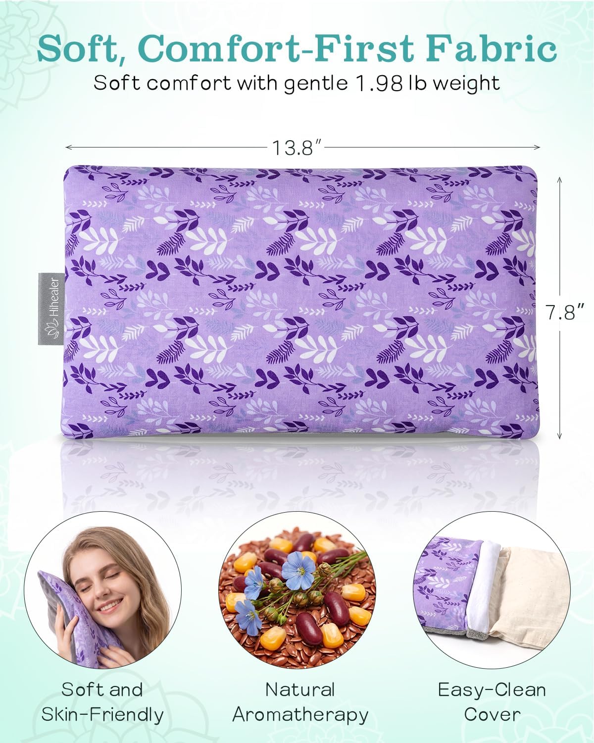 Hihealer Microwave Heating Pad for Neck & Shoulders, Microwavable Heat Pack