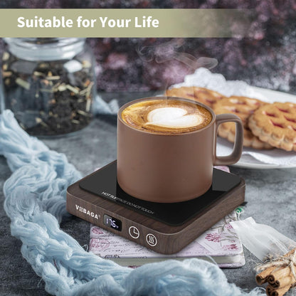 VOBAGA Mug Warmer, Coffee Cup Warmer for Desk with 5 Temp Settings & 2-12H Timer, Smart Candle Warmer & Coffee Warmer with Display for Fastest Heating Coffee, Cocoa, Ideal Coffee Gifts(No Cup)