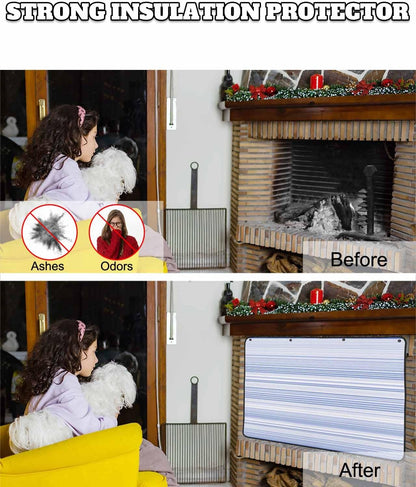 Magnetic Fireplace Cover Purple Stripes Fireplace Screen Decorative Classic Striped Lines Insulation Fireplaces Blocker Blanket Save Energy Fireplaces Draft Stopper Covers for Living Room 36x30 Inch