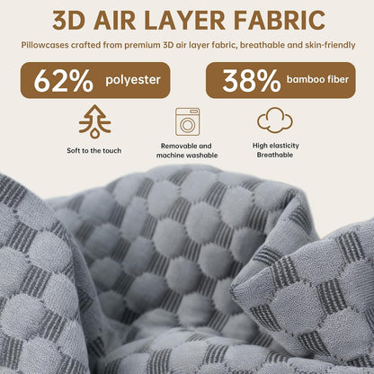 Headboard Bed Gap Filler, High Density Foam Mattress Extender Pillow, Removable, Gray, 39"x2"x6"