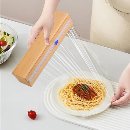 Plastic Wrap Dispenser with Cutter for Aluminum Foil, Plastic Wrap and Wax Paper, Fits 13" Roll（Plus）
