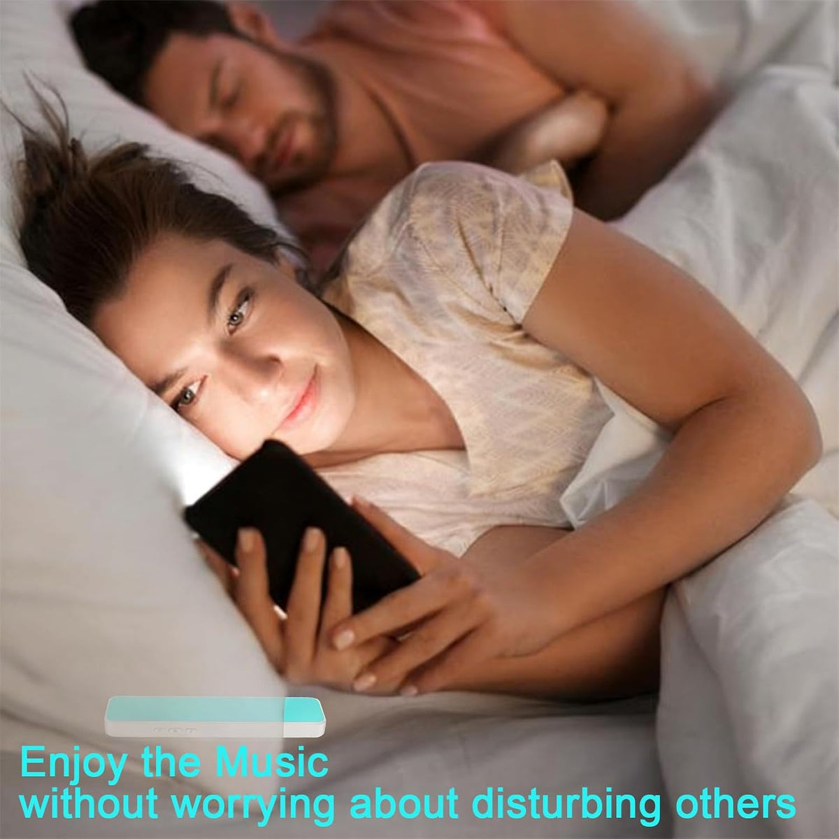 Hesond Pillow Speaker Bone Conduction Wireless White Noise Bar with Timer