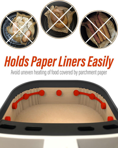 Air Fryer Magnets for Parchment Paper, Air Fryer Accessories | Upgrade Stronger Magnets, 12 Pack Silicone Magnet for Holding Parchment Paper