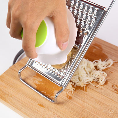 1pc Food Slicer Safety Holder Multi-function Finger Guard for Cutting of Vegetables Fruits Cheeses Meats Pink White Easy to Clean Kitchen Tool