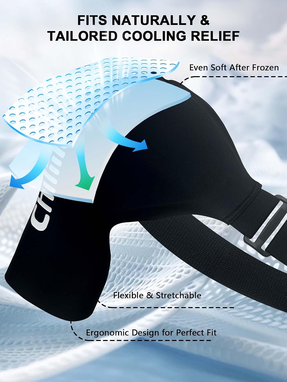Shoulder Ice Pack for Rotator Cuff & Arm Cold Therapy Wrap,Reusable Hot Cooling Gel Brace Compression Sleeve for Pain Relief, Injuries Post-Surgery Recovery,Men & Women Gift (XLarge-Black)