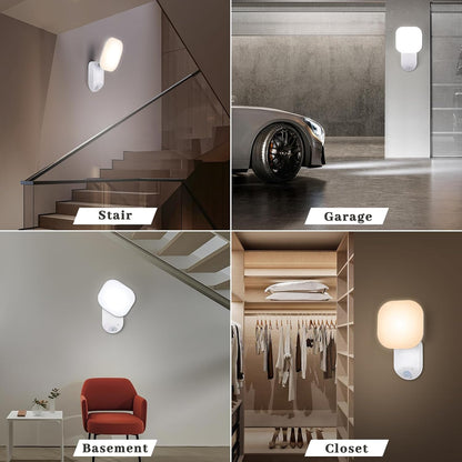 Yochoice Rechargeable Motion Sensor Wireless Dimmable LED Wall Lights with Remote, Closet Lights Battery Operated with Adjustable Lighting and Angle, for Closet Pantry Bedroom Garage, 2 Packs