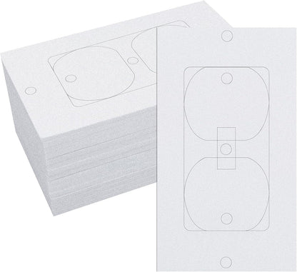 15 Pcs Electrical Outlet Insulator Pads, Outlet Insulation and Draft Sealers, EVA Foam Gasket, Wall Plate Insulation Gasket for Light, Switch Socket, 2.5 x 4.2 inch
