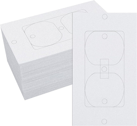 15 Pcs Electrical Outlet Insulator Pads, Outlet Insulation and Draft Sealers, EVA Foam Gasket, Wall Plate Insulation Gasket for Light, Switch Socket, 2.5 x 4.2 inch