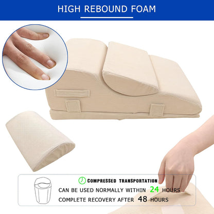 Adjustable Height Leg Elevation Pillow,Removable Knee Insert for Recovery