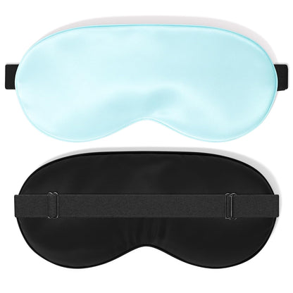 2 Pack Cooling Eye Mask for Puffy Eyes, Migraine Relief, Black & Black