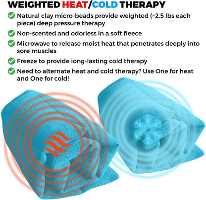 XL Microwavable Heating Pad with Cover Releases Moist Heat for Back Pain