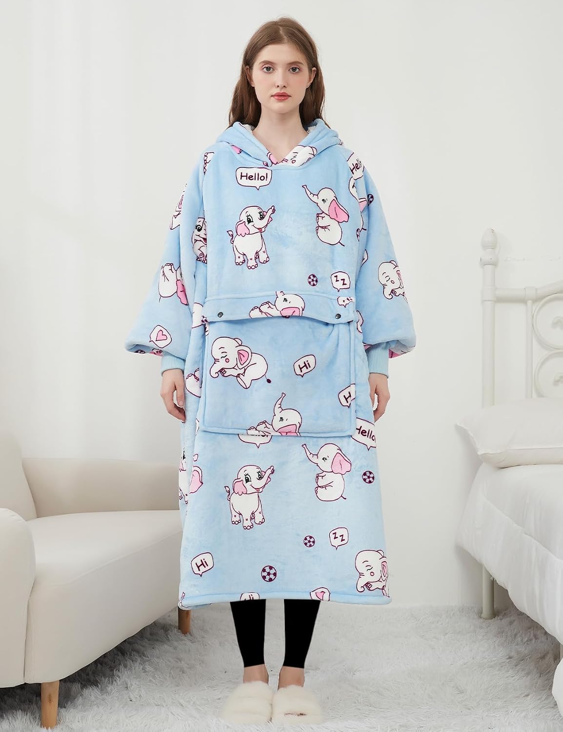 Wearable Blanket Hoodie for Adults With Pocket Strawberry Hoodie | Sherpa, Fuzzy Blanket Hoodie, Oversized Sweatshirt Blanket, Kangaroo Pouch, Cute Birthday Gifts for Sister, Cute Stuff