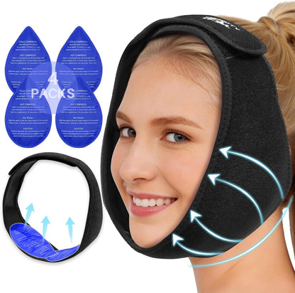 Wisdom Teeth Ice Pack Head Wrap for Pain Relief - Cold Hot Therapy for Face