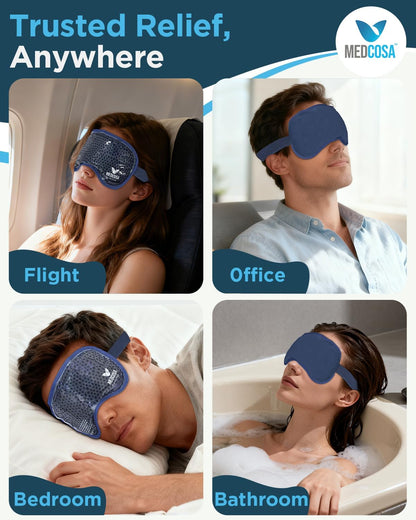 Medcosa Eye Ice Pack - Cool & Soothe Your Tired Eyes with Our Cold Gel Mask - Cooling for Puffy Eyes & Aiding Sleeping