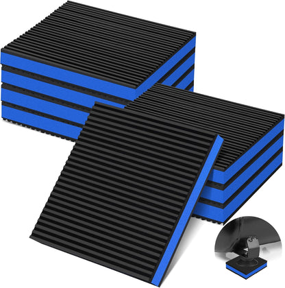 4 Pack Anti Vibration Pads for Washing Machine 4"x4"x7/8", Sound Isolation Vibrating Pad Ribbed Rubber Damping Mat EVA Center for Air Compressors, Conditioner, Treadmill, HVAC Washer Dryer