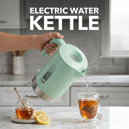 OVENTE 1.8L Electric Kettle with 1500W Fast Boiling Heater, Black KP413B | Best For Coffee or Tea, BPA-Free, Easy-Fill Lid, Water Level Window, Auto Shut-Off & Boil-Dry Protection, Removable Filter