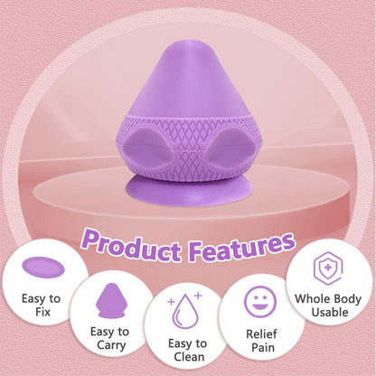 Zelen Trigger Point Massage Ball Shoulder Knot Remover Back Muscle Wall Mounted Massage Ball Deep Tissue Pressure Balls Trigger Point Iliacus Muscle Psoas Release Tool Suction Cup Back Massager
