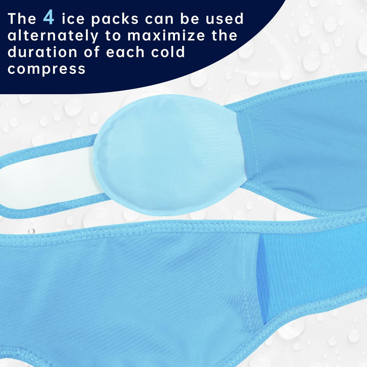 Wisdom Teeth Ice Pack Head Wrap Jaw Face Ice Pack with 4 Gel Packs
