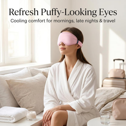 Cooling Eye Mask for Puffy Eyes: Fsa Eligible Items Hsa, Face Ice Eye Pack for Migraine After Surgery Relief - Reusable Cold Compress for Headaches Puffiness - Comfortable Weighted Fit Gel Sleep Mask