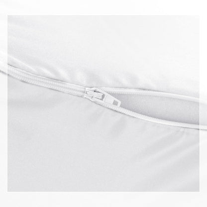 HOMBYS Satin Bed Wedge Pillow Cover Silky & Smooth Wedge Pillowcase 1 Pack 24x24x8, Soft & Breathable, Removable & Machine Washable-Zipper Design (Pillow Not Include), (Grey, 24"x24"x8")
