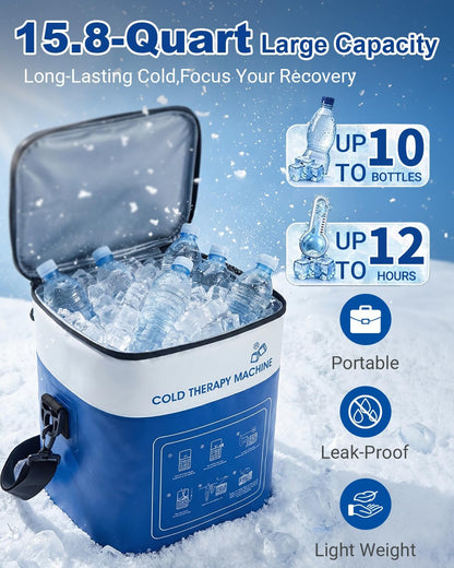 JOBYNA Leakproof Cold Therapy Knee Pad – Compatible Exclusively Ice Therapy Machine, Continuous Circulating Ice Knee Wrap for Post-Surgery Recovery, ACL, Meniscus Tear – No Gel Replacement Pad