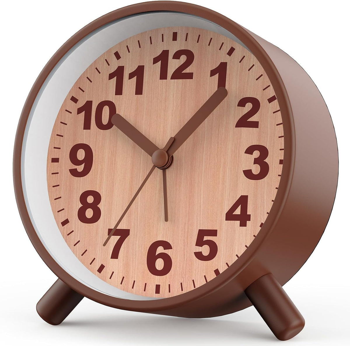 Analog Alarm Clock Night Ligh Battery Operated for Bedroom