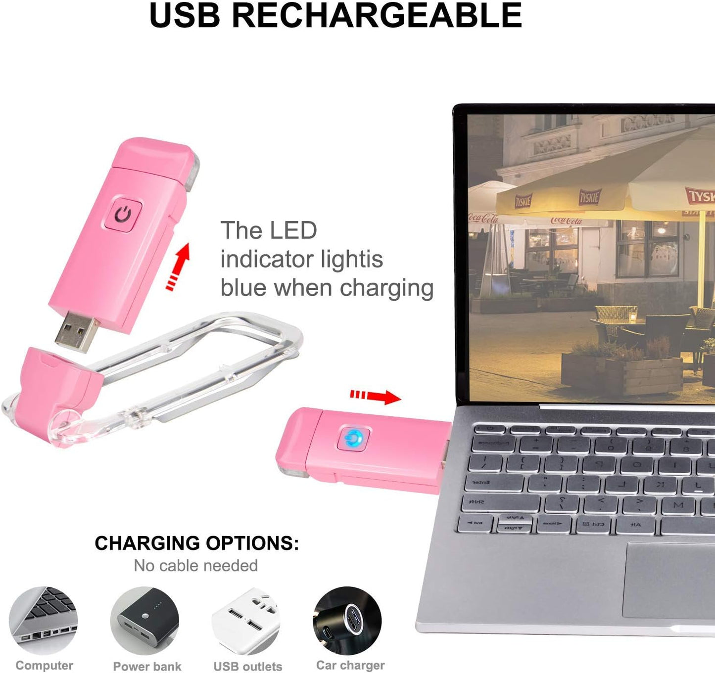 LUXSWAY USB Rechargeable Book Light for Reading,Small Book Reading Light in Bed,Clip On Bookmark Kids Light for Bed,Brightness Adjustable for Eye Care,2 4000K and 2 1550K LEDs for Bookworms